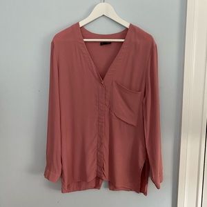 Topshop pink blouse